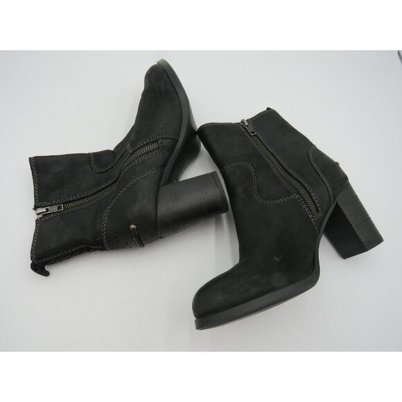 Sperry Top-Sider Boots Womens Size 7.5 Black Leather Ankle Booties Zip STS96952 - Picture 7 of 10